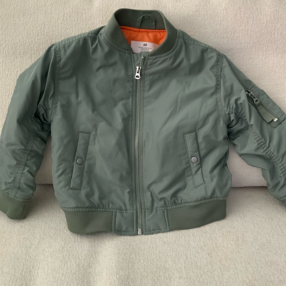 3T 4T boy Green Bomber Jacket H&M